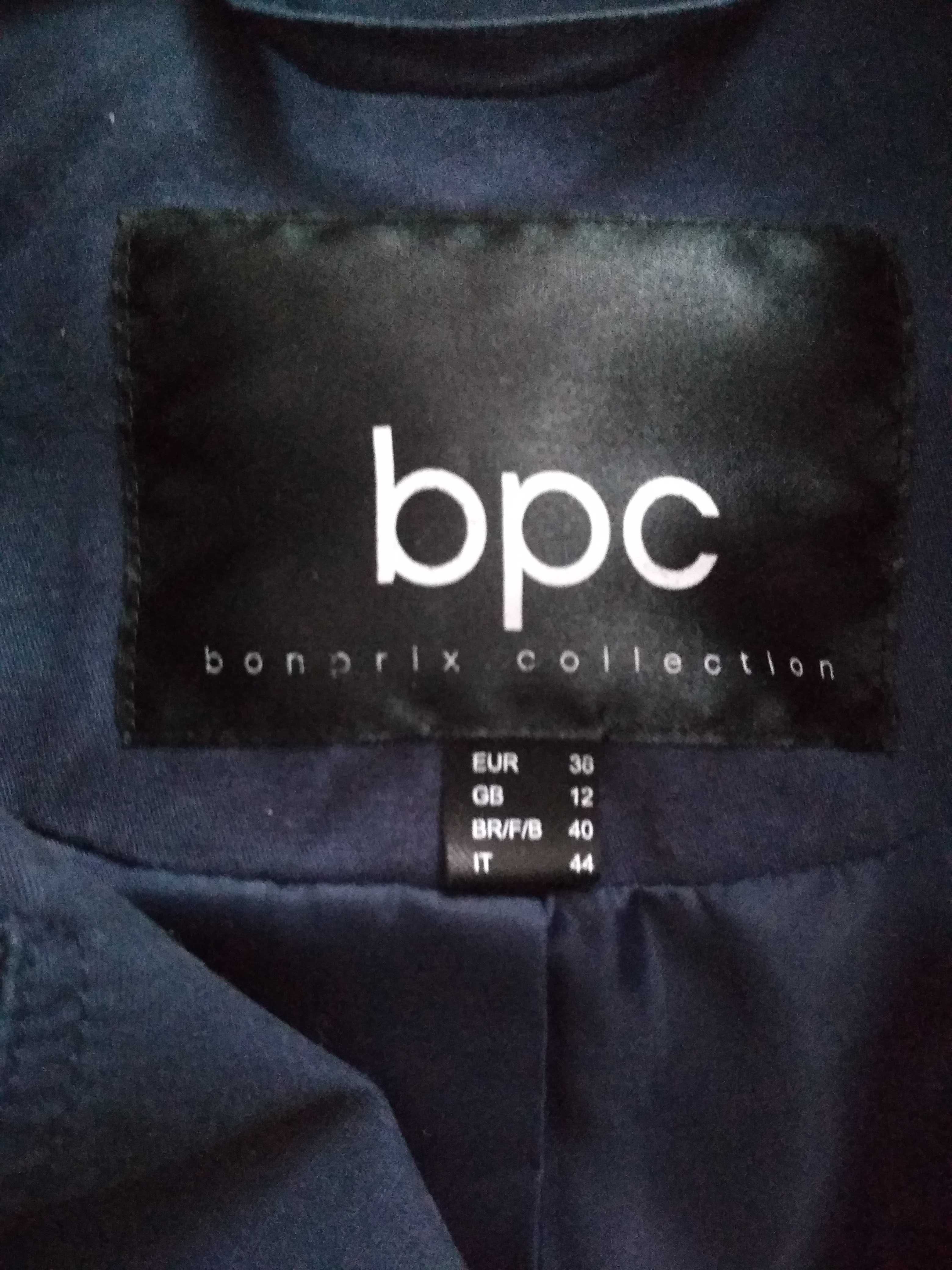 Krótki płaszcz jak kurtka granatowy r. 38 Bonprix Collection