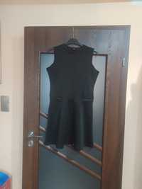 Sukienka rozkloszowana elastyczna mała czarna 38 M