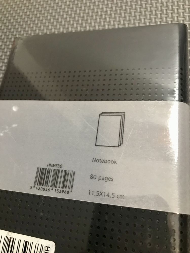 Hugo Boss notatnik notebook A6 czarny skórzany