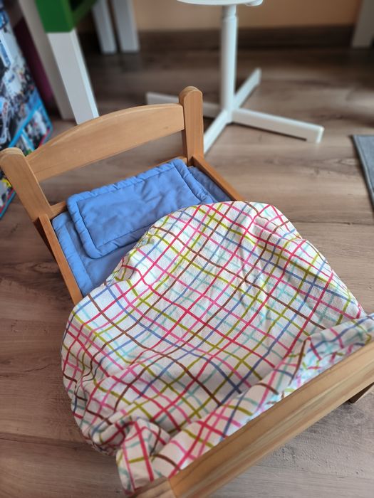 Łóżeczko dla lalek drewniane Ikea