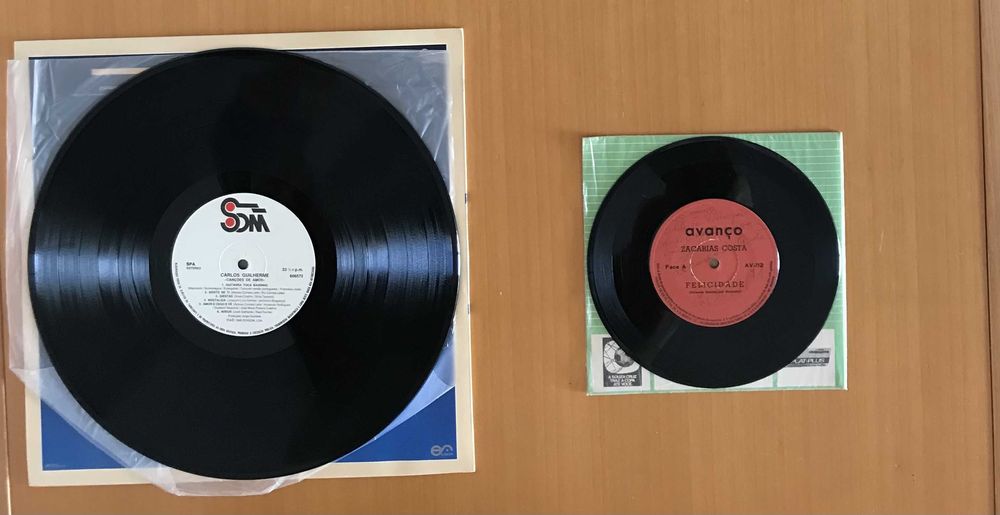 Discos vinil de música popular Portuguesa e Brasileira, em bom estado