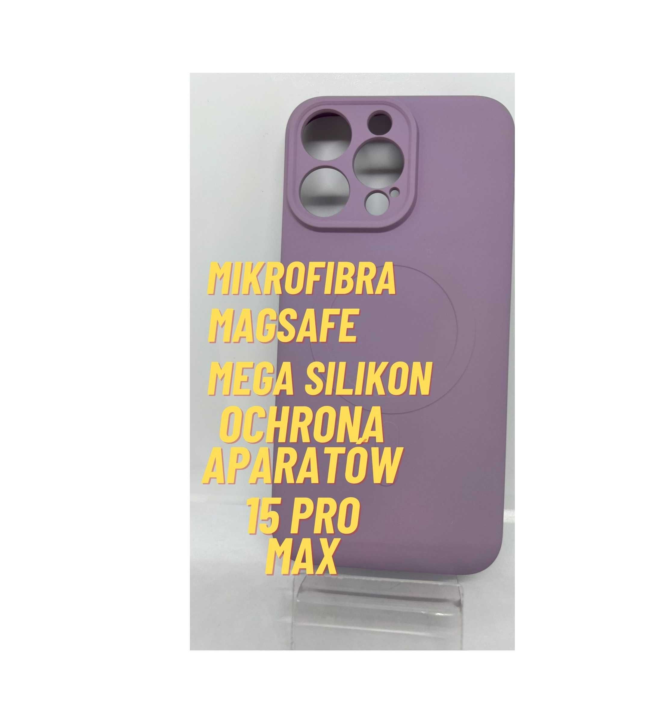 Etui Mercury MagSafe Silicone Mikrofibra - iPhone 15 Pro Max - fiolet