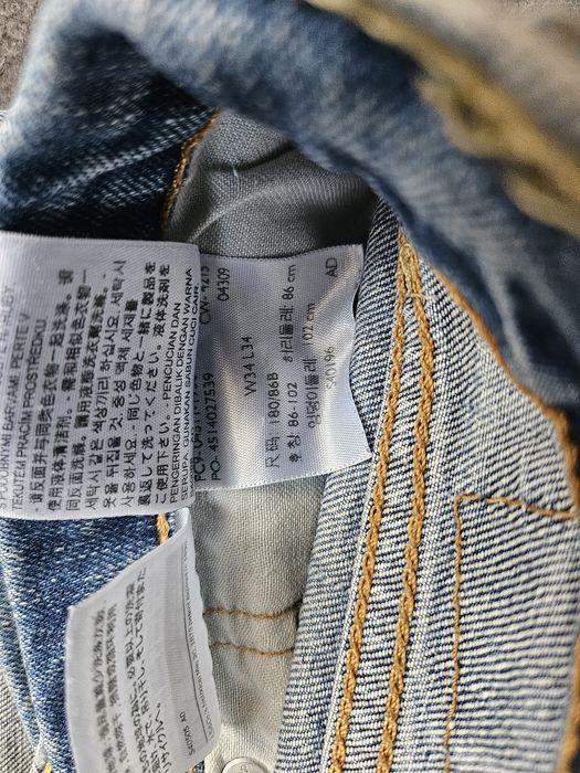 Męskie spodnie Levi’s 511 – rozmiar W34 L34, klasyczny denim