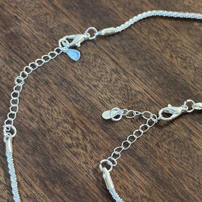 Conjunto Colar e Pulseira Prata