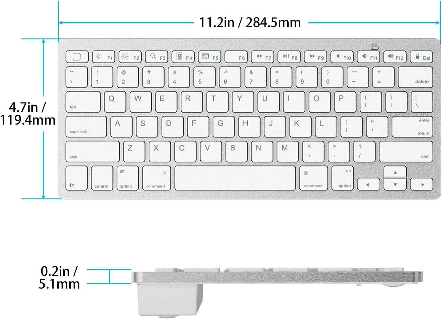 Bezprzewodowa klawiatura omoton KB066 qwerty