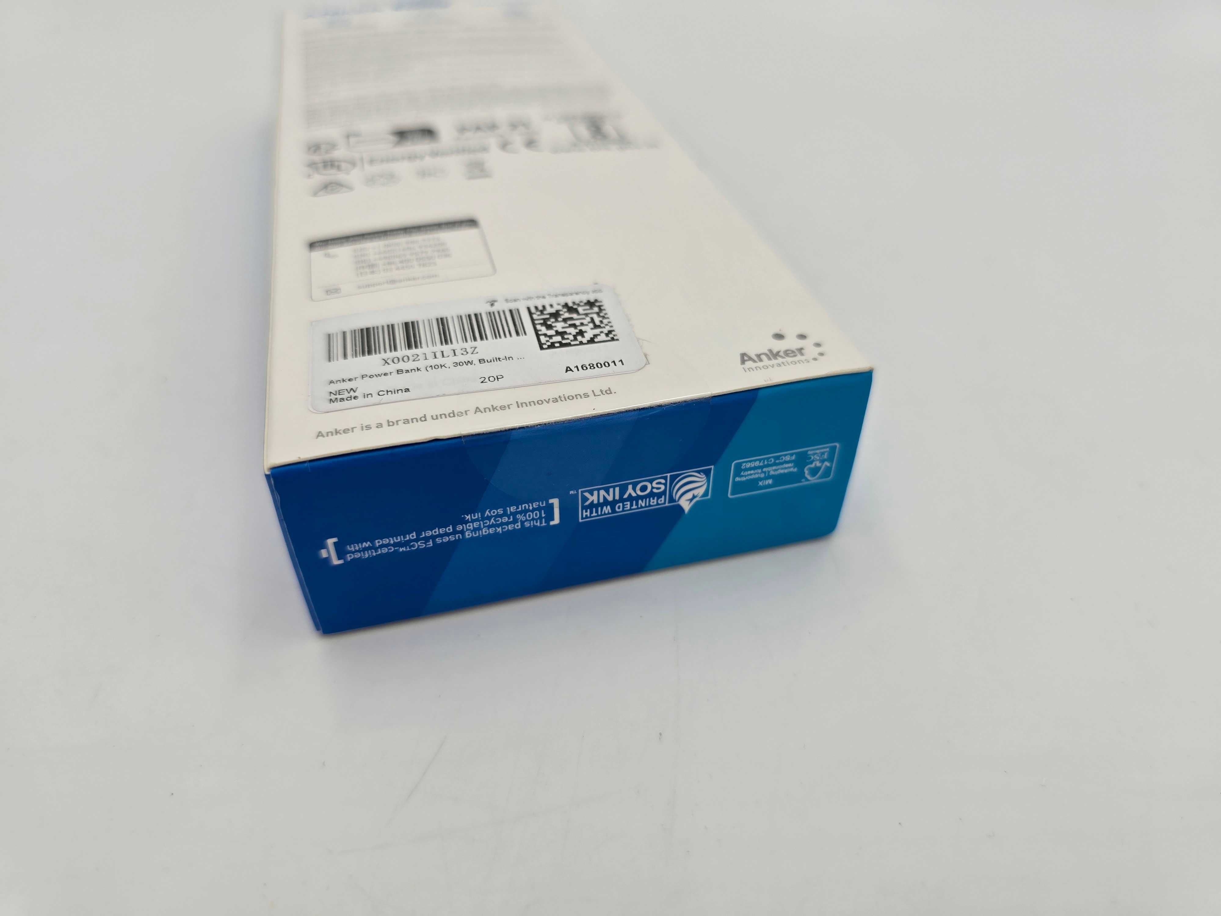 PowerBank Anker Zolo 10000 Mah A1680 30W Z Kablem USB-C I LIGHTNING