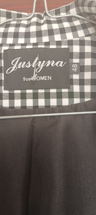 Damski garnitur w kratkę 48 rozmiar