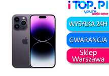 iPhone 14 Pro 256gb eSIM Fioletowy PREMIUM Sklep Wawa Gwarancja 12 msc