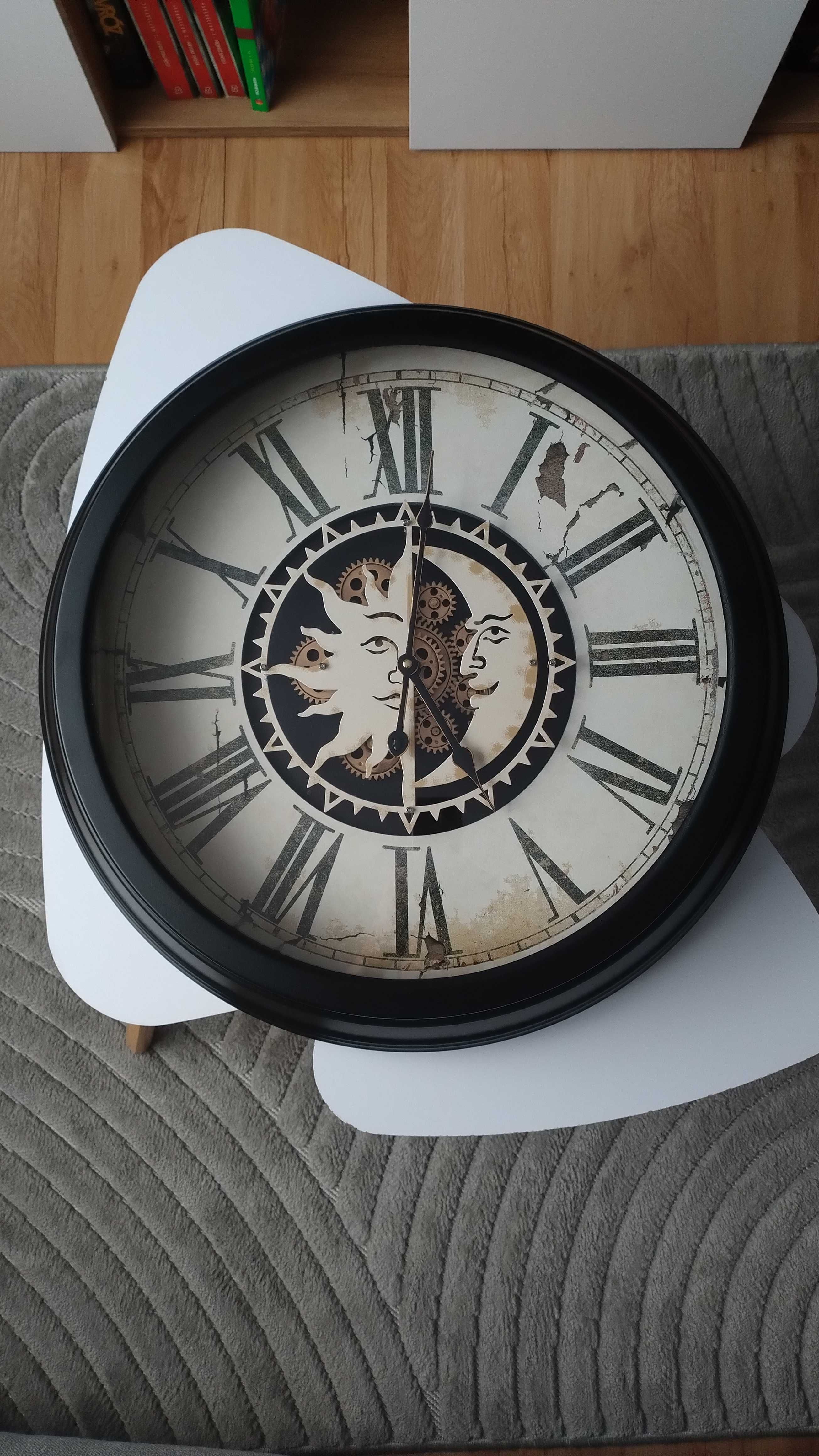 Zegar ścienny z ruchomym mechanizmem okrągły 60cm