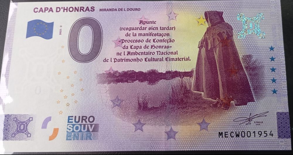 Nota de 0€ portuguesa e estrangeiro