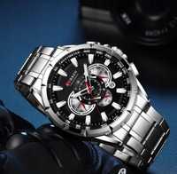 NOWY zegarek męski chronograf biznesowy wizytowy elegancki stylowy