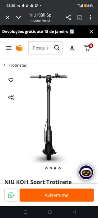 Vendo trotinete eletrica niu kQi1 usada