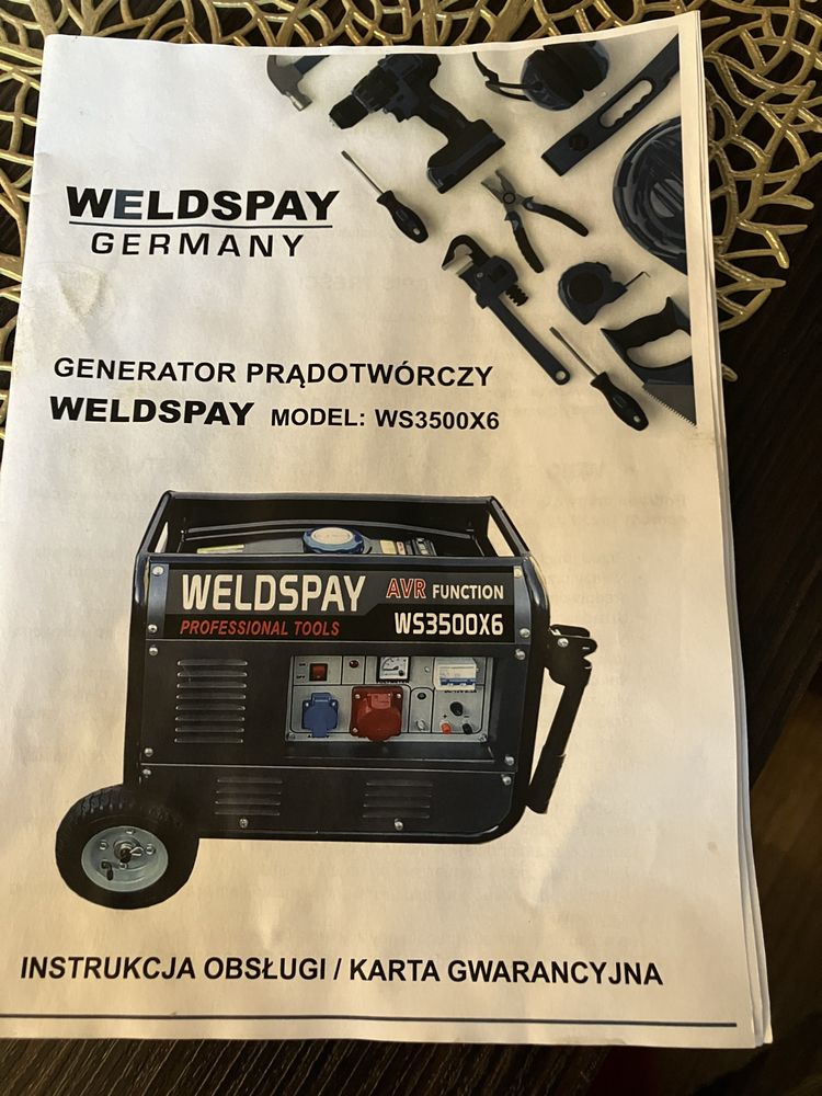 Agregat prądotwórczy generator weldspay ws 3500 x6