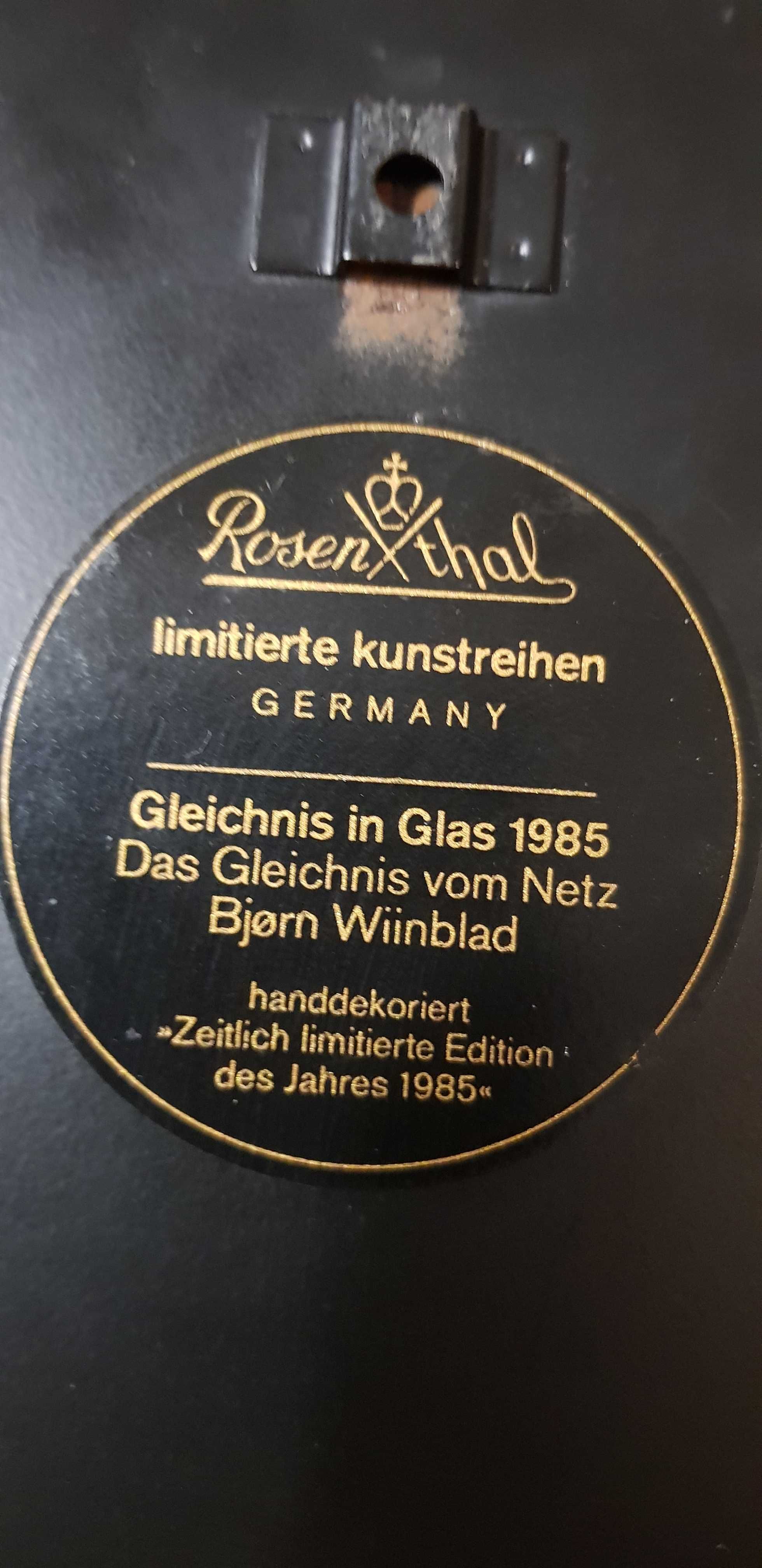 Rosenthal Patera Kryształowa Złocona 1985 Bjorn Wiinblad UNIKAT