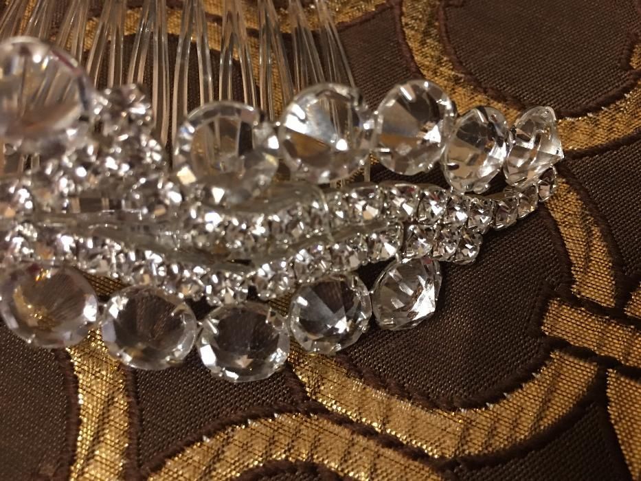 Ozdoba ślubna z kryształkami