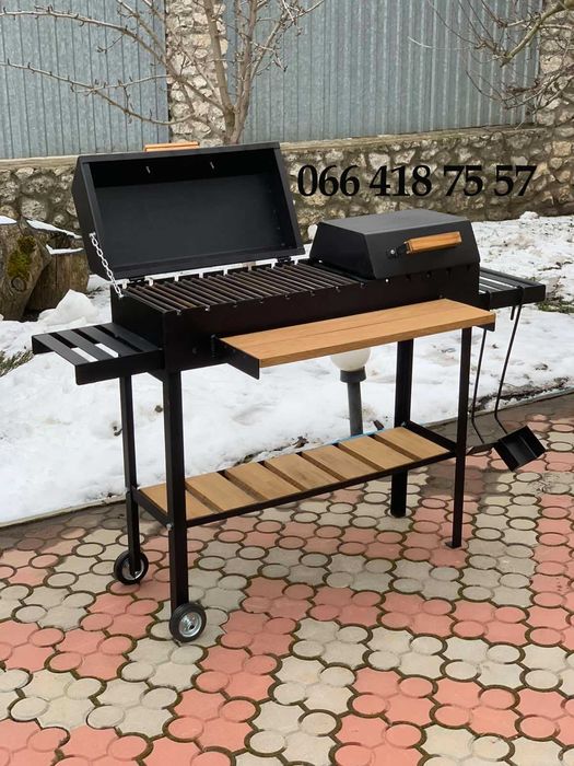 ГАРАНТІЯ! 5 мм жаровня! Мангал з двома кришками! Решітка в комплекті!