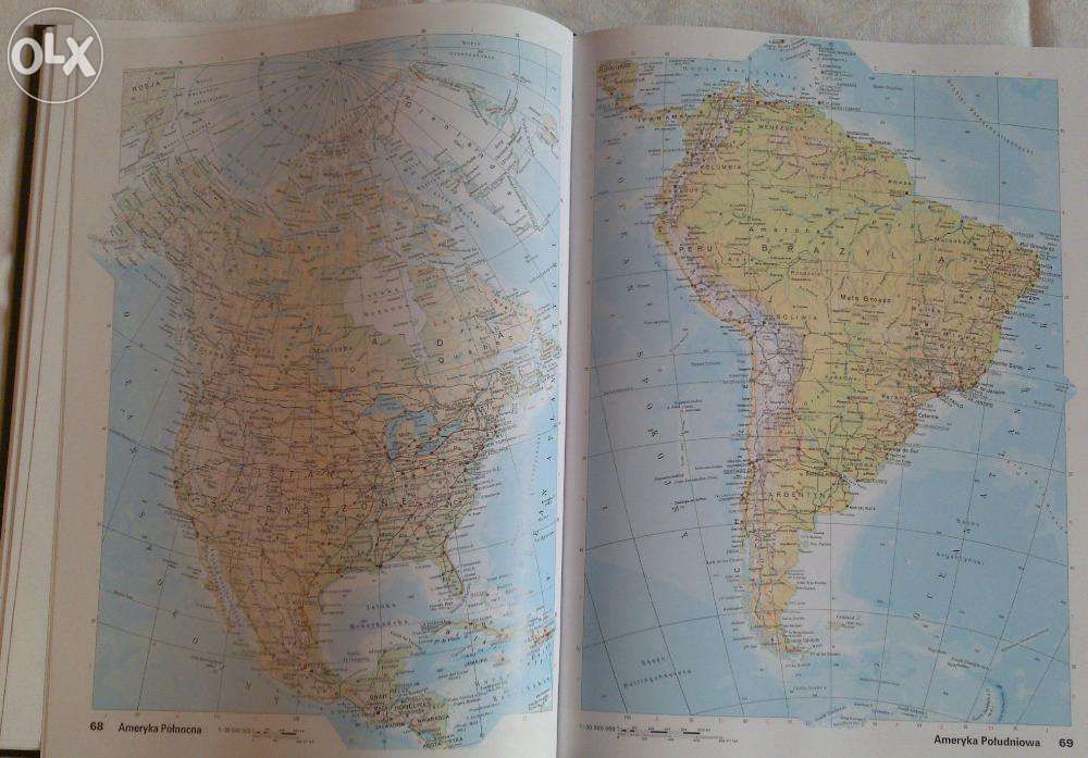 Przeglądowy Atlas Świata twarda oprawa, 230 stron