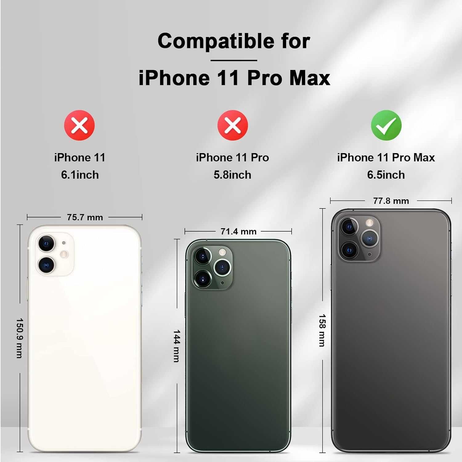 Eleganckie Etui z portfelem Jasonyu Flip do iPhone'a 11 Pro Max