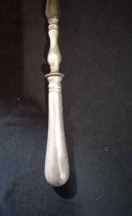 Colher grande alpaca e madeira