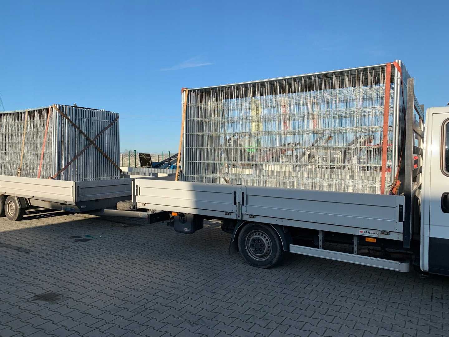 Ogrodzenie budowlane tymczasowe wzmacniane panele płot 175mb KOMPLET