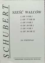 Schubert sześć walców na fortepian pianino