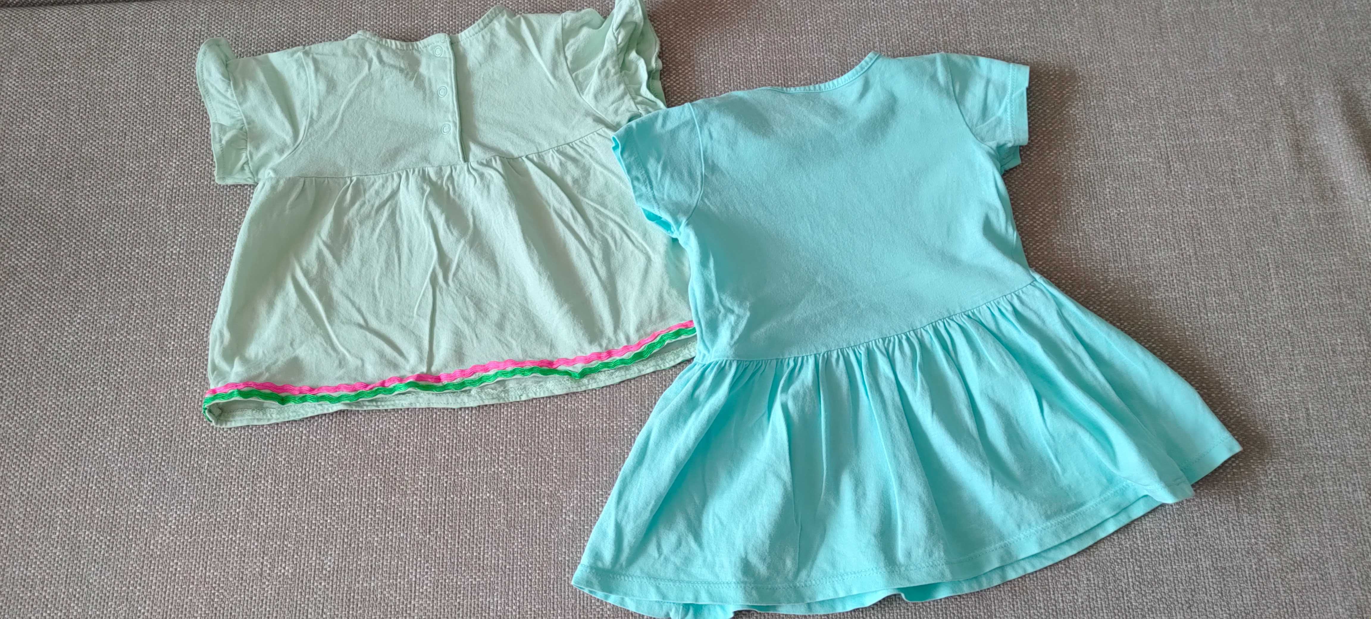 T-shirt dla dziewczynki Cool Club, sukienka 5.10.15, rozm. 80 +GRATIS