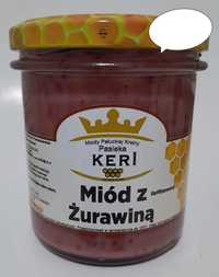 Miód z żurawiną, imbirem, maliną, czarnym bzem, jagodą itp 0,4 kg