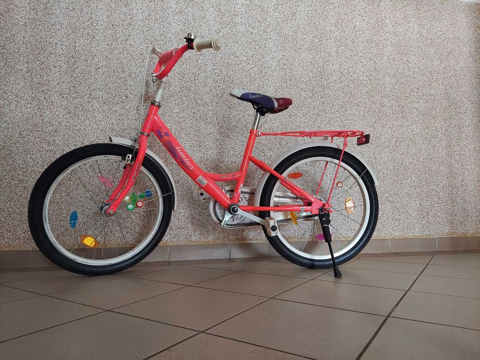 Rower 20 cali dla dziewczynki różowy neon