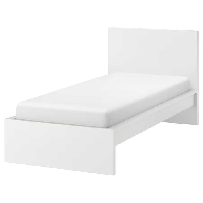 Nowe Ikea MALM białe lóżko 90x120 z dnem LURÖY, BEZ MATERACA