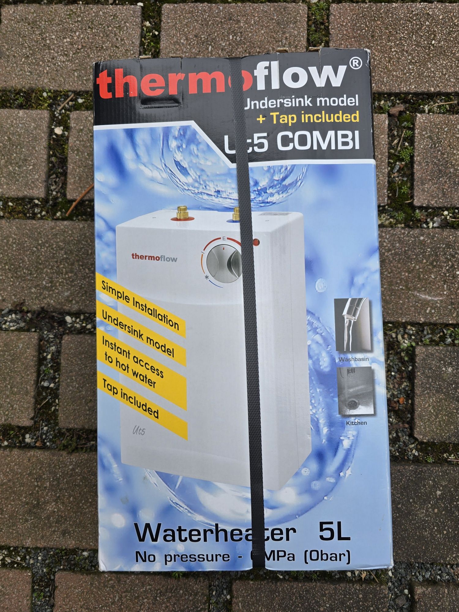 Podgrzewacz wody THERMOFLOW UT5 COMBI 5l 2kW 2000W z baterią NOWY
