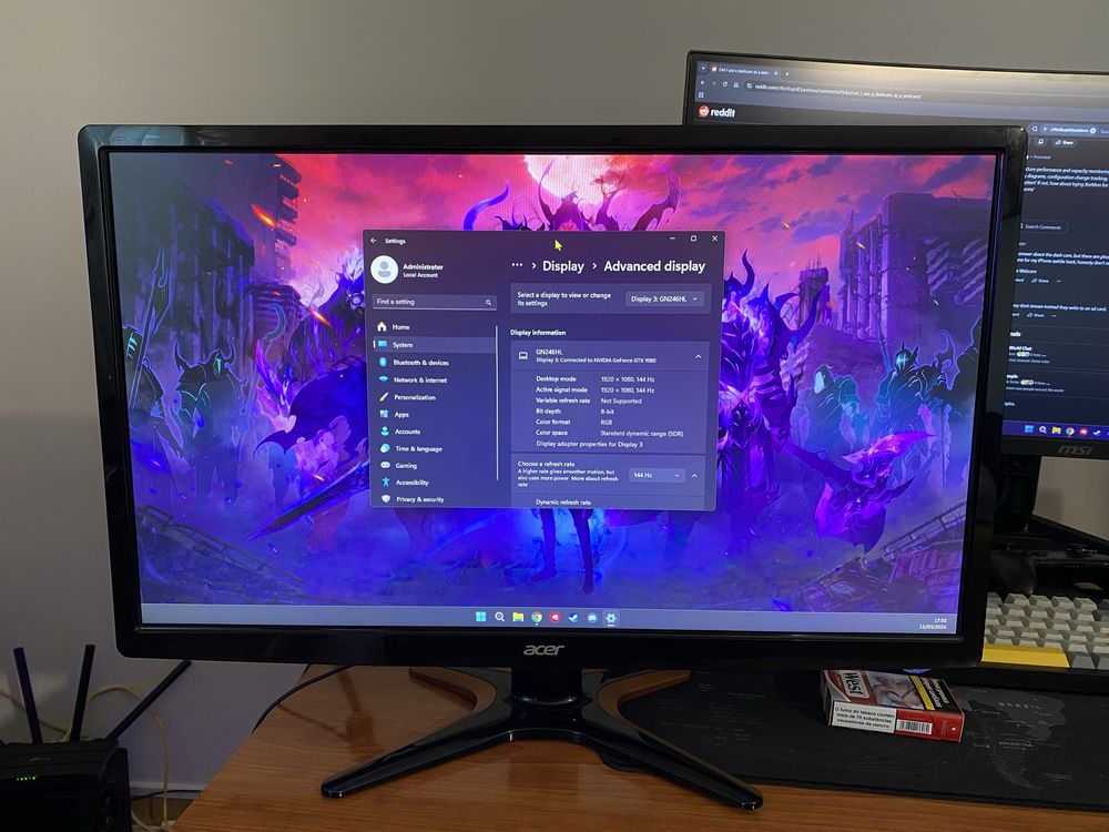 Monitor Acer 24” Full HD 144Hz – Oportunidade Única!
