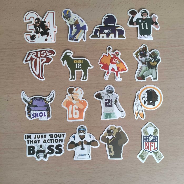 50 Autocolantes Stickers Futebol Americano
