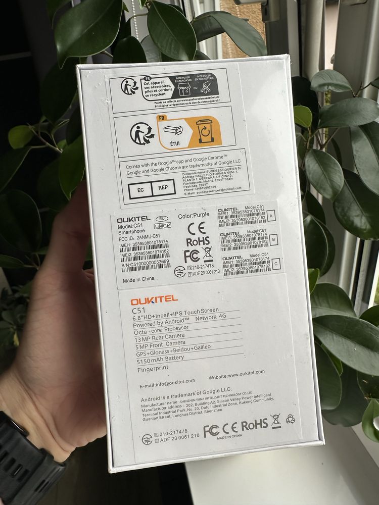 Telefon OUKITEL C51 wersja 18/128gb 5150 mAh