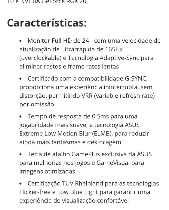 Monitor Asus VG248QG 24" LED FullHD 165Hz