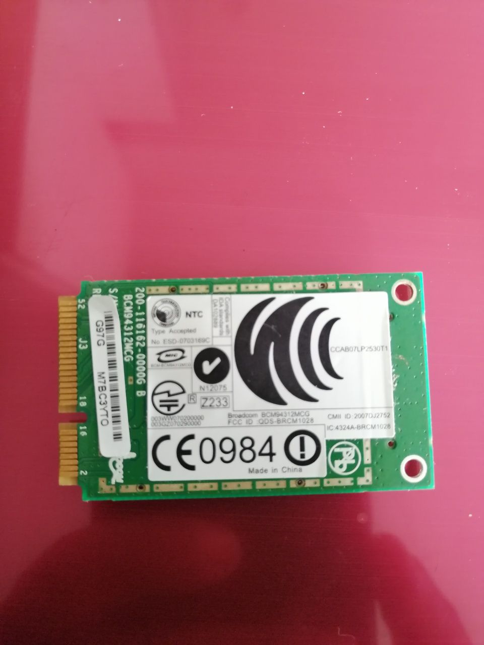 Wireless card BCM94312MCG