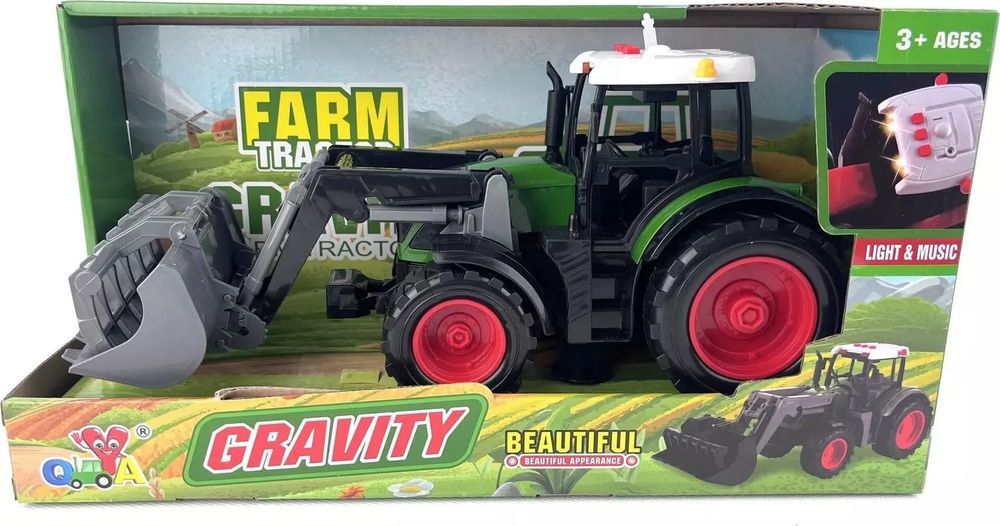 Traktor z łyżką ze światłem i dźwiękiem. Dromader. Nowy Produkt