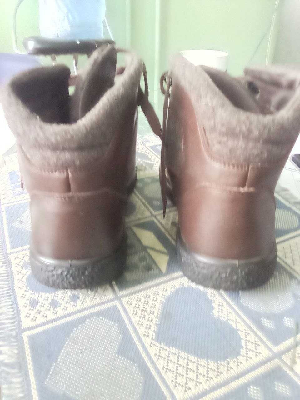 Ботинки кожаные мужские, зимние, новые,42 размера
