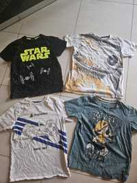 4 koszulki Star Wars i PlayStation r 134/140