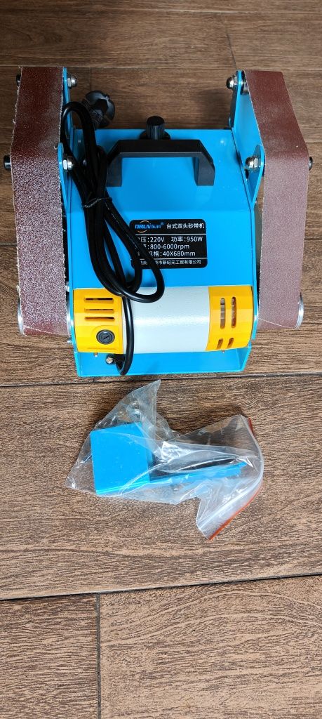 Гриндер 950W 220V, многофункциональный ленточный ,шлифовальный станок.