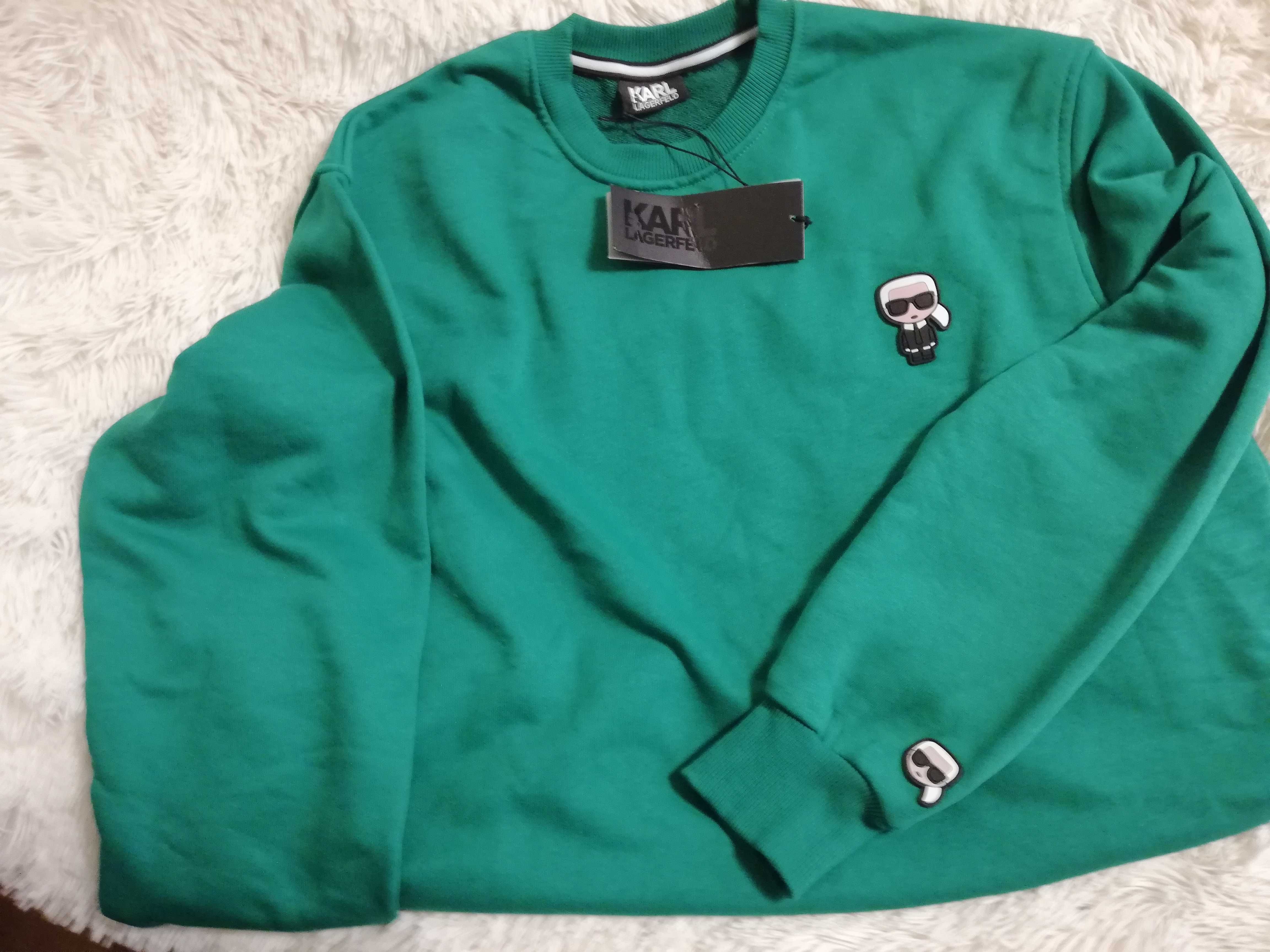 bluza KARL LAGERFELD L 40 zielona nowa z metkami