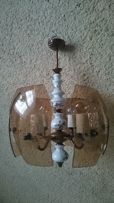 Lampa wisząca ceramiczna 6 ramienna