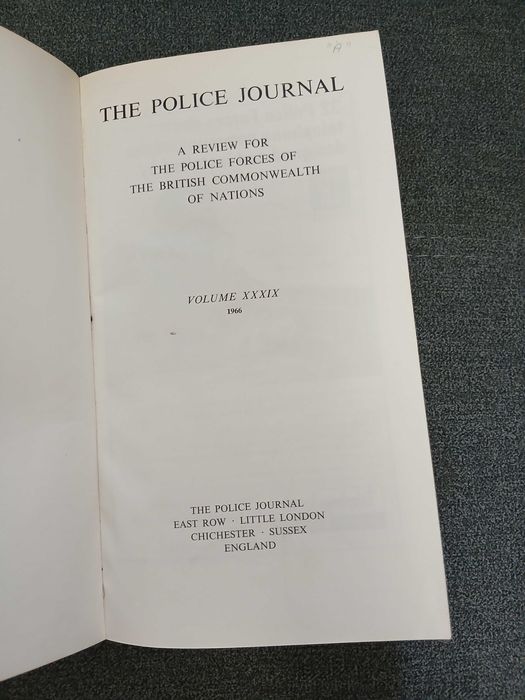 "The Police Journal. 1966" (раритетная книга на английском)