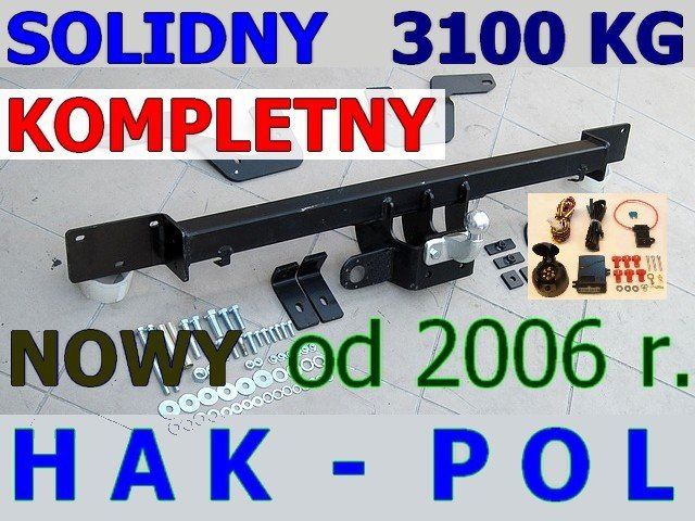 Hak Holowniczy+Moduł+Wiązka Citroen Jumper 2 II L4+L5+MAXI 2006do2018