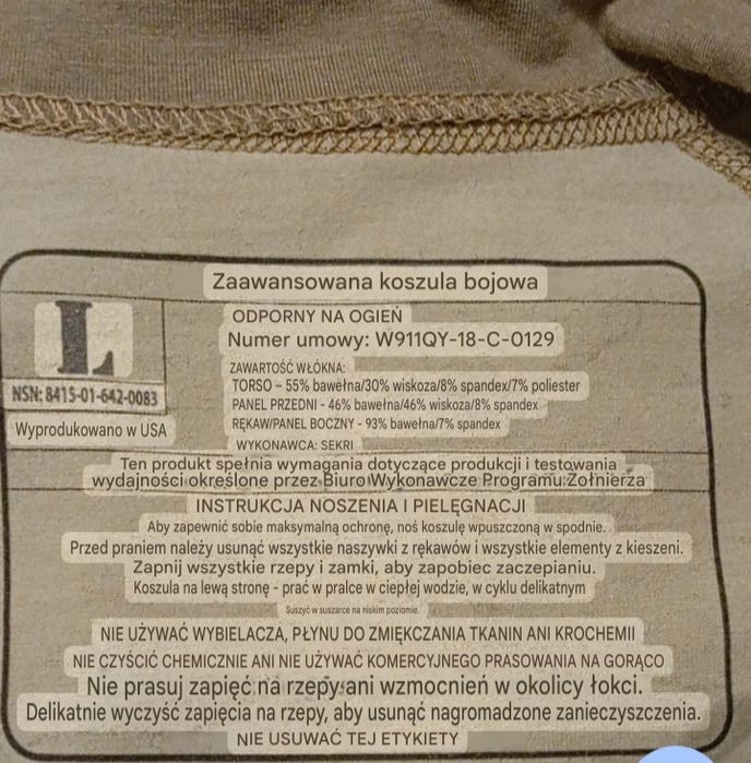Advanced combat shirt