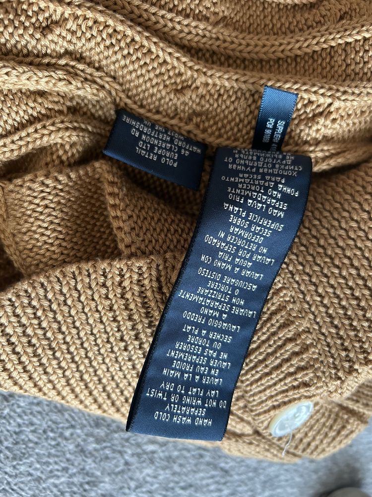 RL sweter warkocz bawelna pima