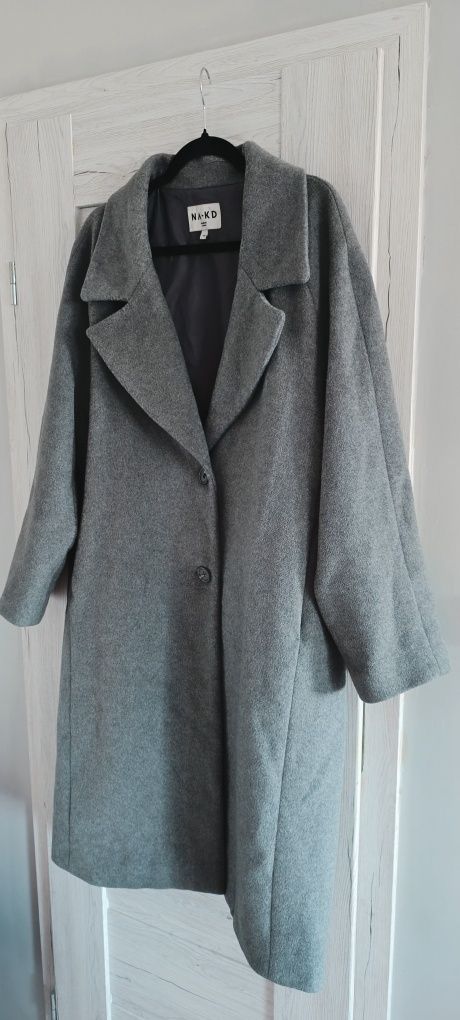 Luźny Płaszcz Oversize Jakość Premium 70% Wool NA-KD rozmiar XXL