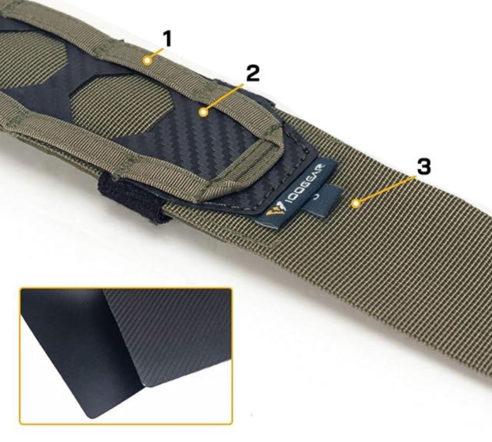 Wolf carbon dwuczęściowy pas taktyczny bojowy system molle QR klamra