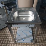 Zlew gastronomiczny 60x60x85 z półka