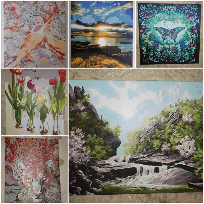 Картины по номерам готовые нарисованные