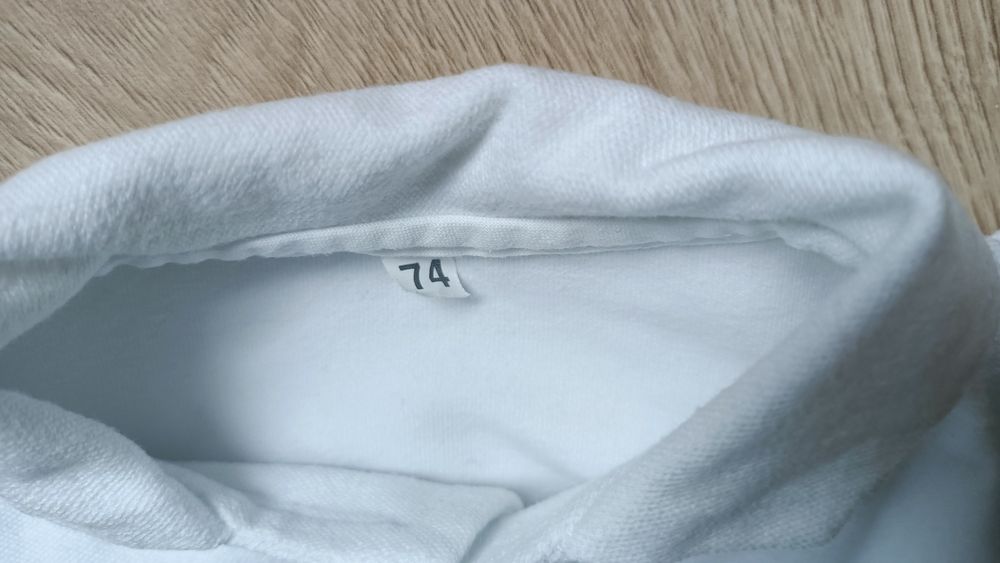 Garnitur, biały komplet do chrztu roz. 74